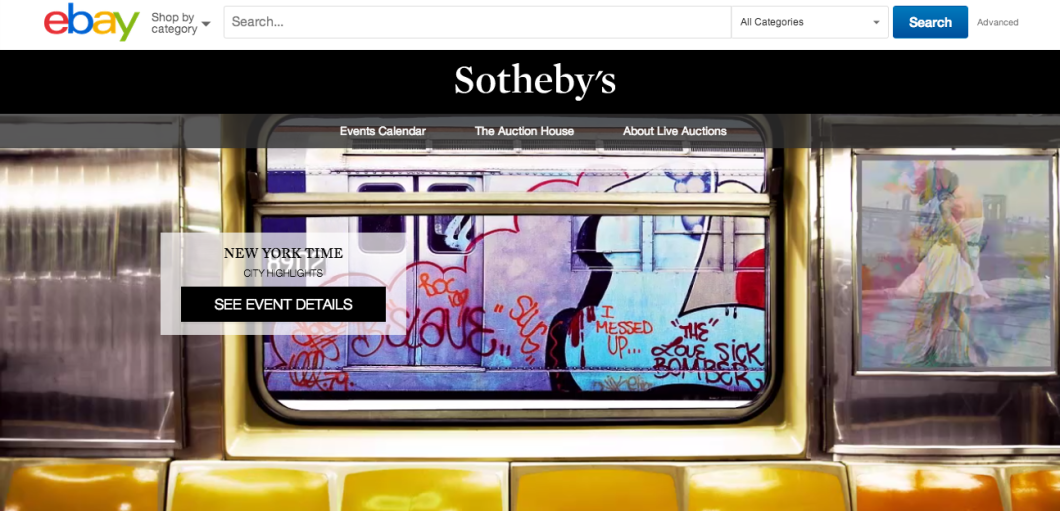 eBay and Sotheby's online auction site launched today. 