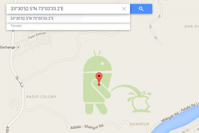 Google Apologizes For Android Figure Urinating On Apple Logo In Google Maps