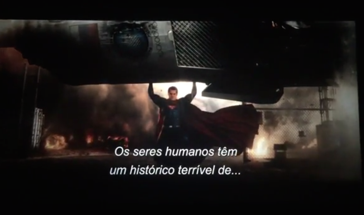 Because of the Portuguese subtitles on the leaked trailer, it's believed the video was shot at a theater in Brazil.