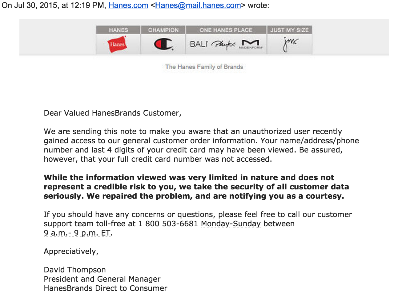 Hanes Website Is The Latest, Oddest Victim Of Data Breach