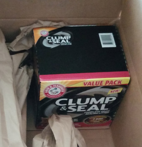 Amazon’s Stupid Shipping Gang Sends Giant Off-Balance Box Of Kitty Litter