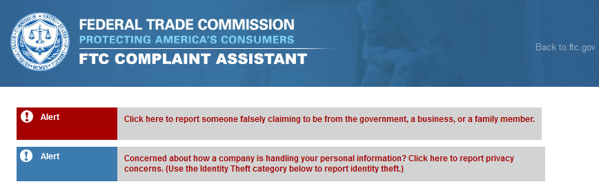 The FTC even makes it really easy to file a complaint about the way a company handles your personal data.