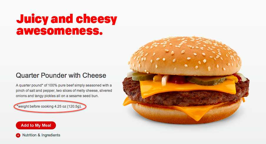 McDonald's increased the amount of beef in its Quarter Pounder.