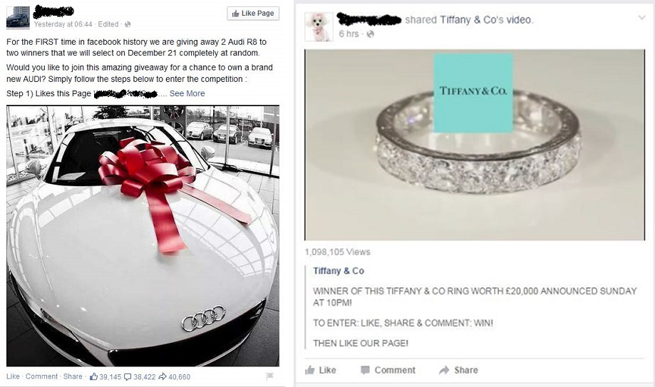 No, You Aren’t Going To Win An Audi Or A Diamond Ring Just By Liking & Sharing A Post On Facebook