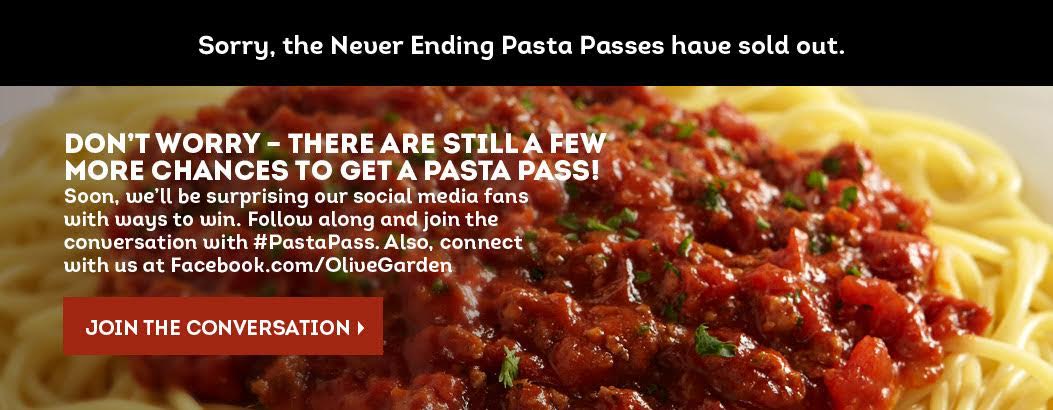Olive Garden Pasta Passes Sell Out In Under A Second Were You