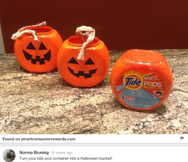 Tide Detergent Pod Containers Make Easy Trick-Or-Treat Baskets, But Is It A Good Idea?