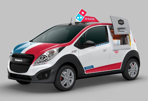 Domino’s Launches Custom-Built Chevy Pizzamobile With Built-In Ovens
