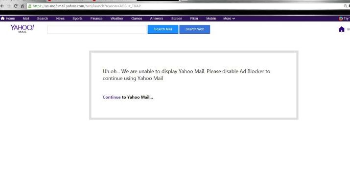 This screengrab, showing Yahoo was barring the user from accessing their e-mail account, was posted to the AdBlock Plus forum earlier this week. Yahoo subsequently confirmed that it is blocking some users from their Yahoo Mail accounts.