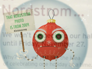 Please Stop Sharing This Photo Of A Nordstrom Anti-Christmas Creep Poster