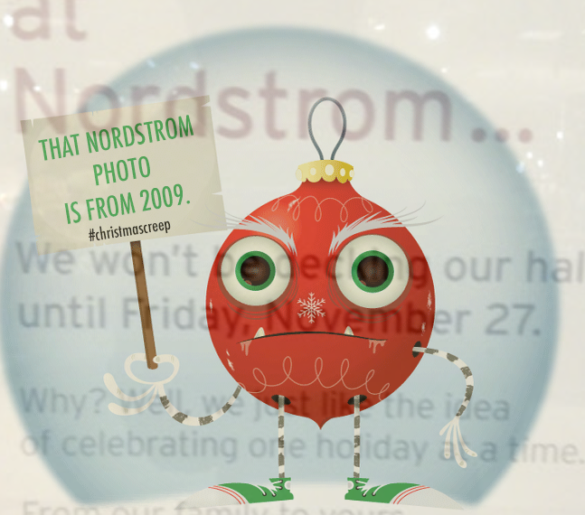 Please Stop Sharing This Photo Of A Nordstrom Anti-Christmas Creep Poster