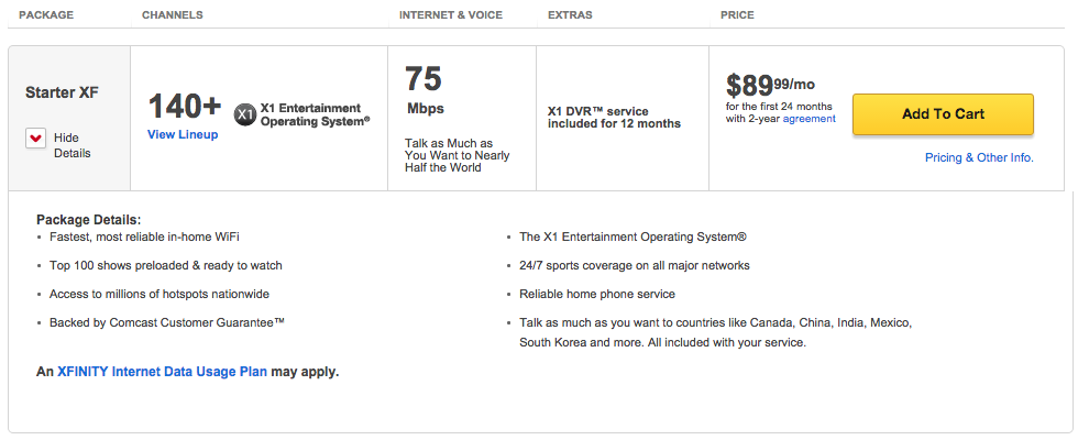 The price for new customers is also $10 less per month than this eight-year subscriber pays.