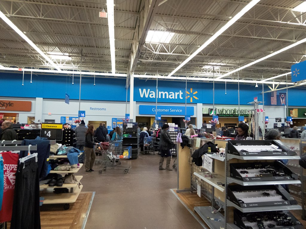 This was the Walmart Supercenter in Bedford, Ohio on the last day that it was open. The store had just been remodeled to the current Walmart look along with other stores in the area in September of 2015. (Nicholas Eckhart)