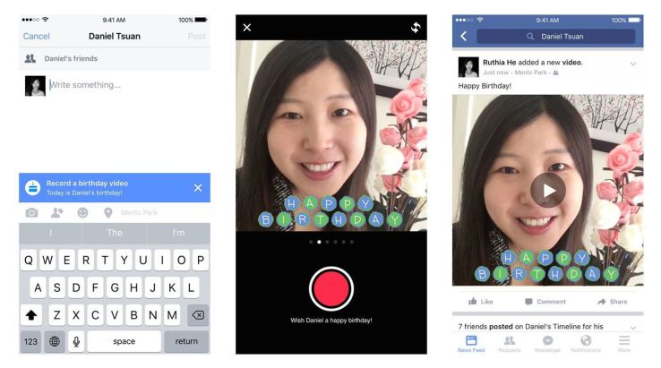 Facebook Will Encourage Everyone To Post 15-Second Wall Videos For Your Birthday