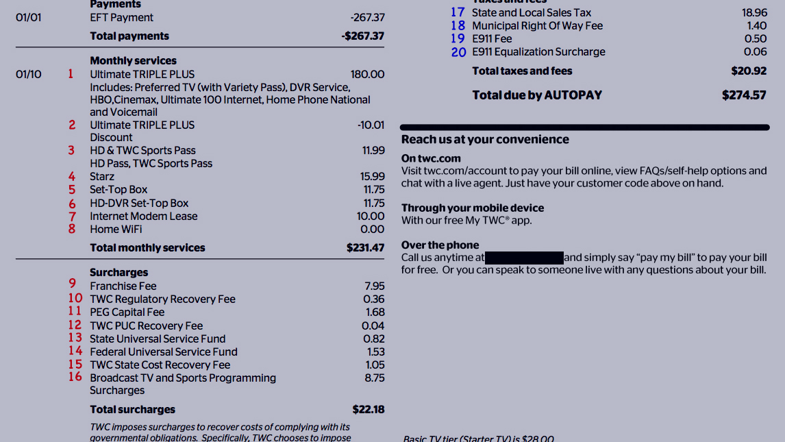 The Consumerist Guide To Understanding Your Time Warner Cable Bill