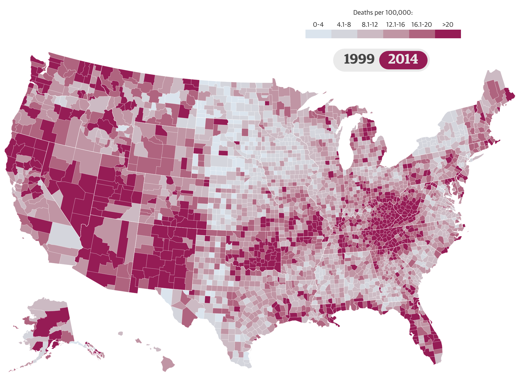 In Denial About America’s Opioid Painkiller Problem? This Map Might Change Your Mind
