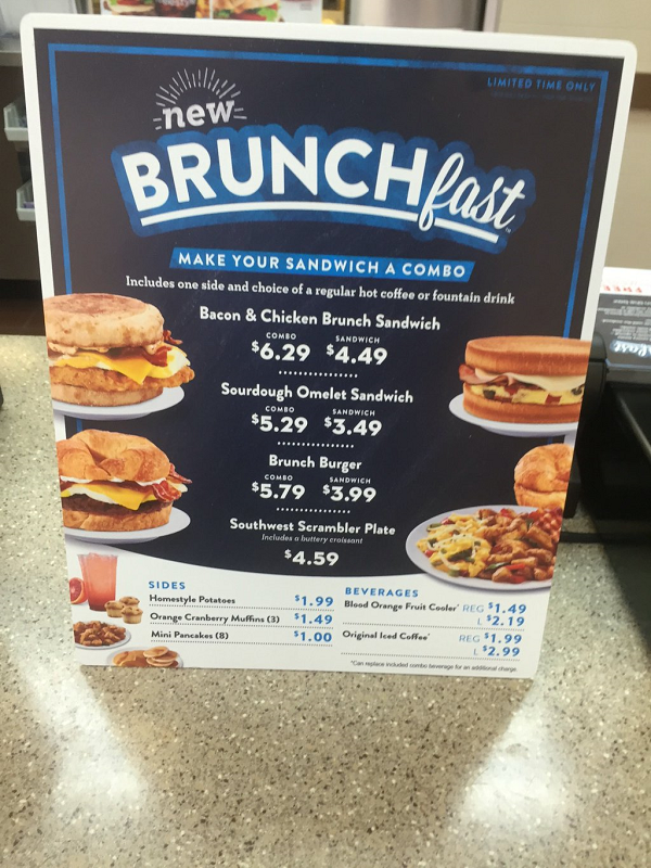 Jacks breakfast outlet menu