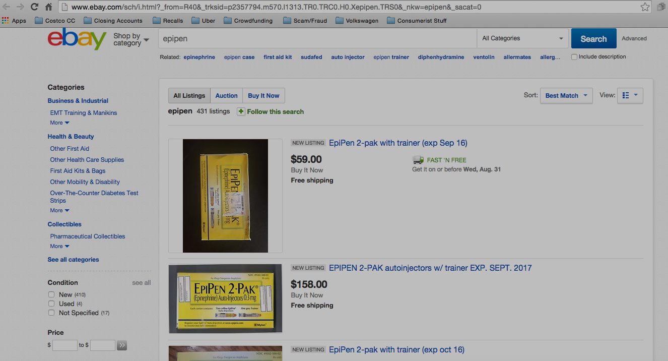 Regardless Of Price, Don’t Buy Your EpiPen On eBay