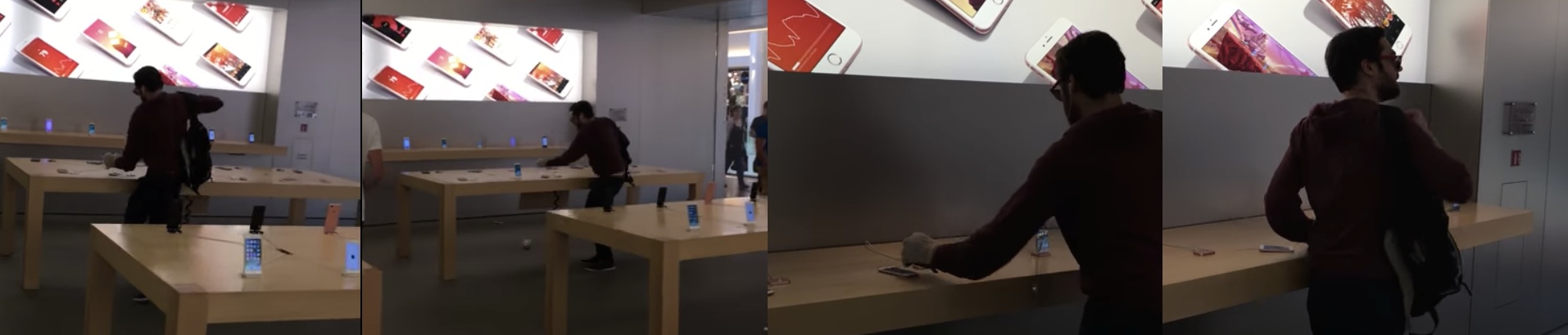 Man Smashes Apple Store Merchandise, Yelling About Consumer Rights