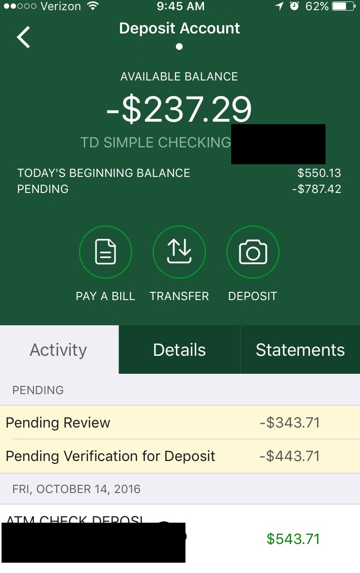 revolve bank mobile deposit funds availability