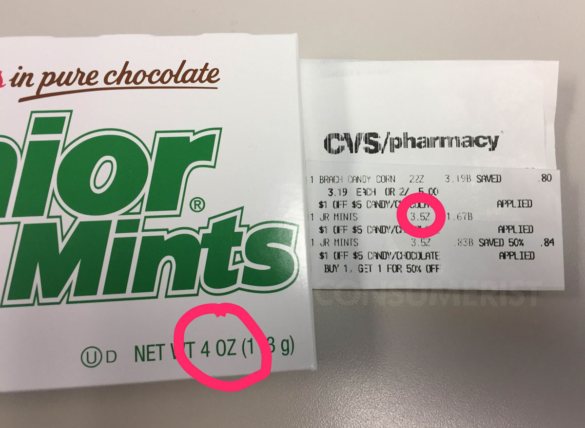 Grocery Shrink Ray Swipes A Few Junior Mints