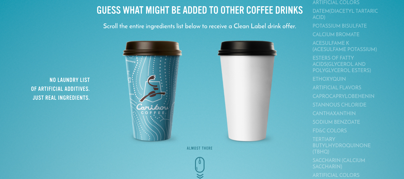 Caribou Coffee Cutting Artificial Ingredients From Beverages