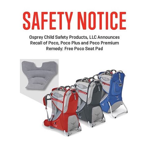 osprey carrier recall