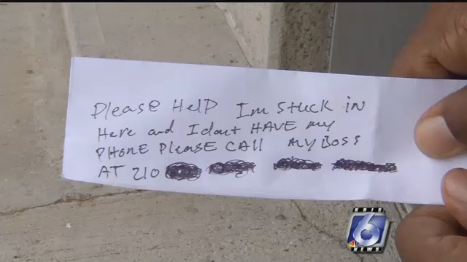 Man Trapped Behind Bank ATM Passes Notes To Customers Pleading For Help
