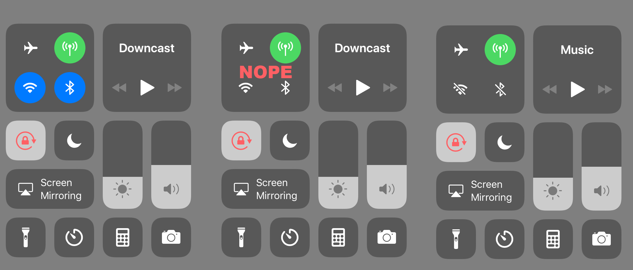The iOS 11 Control Center Doesn’t Really Turn Off WiFi Or Bluetooth