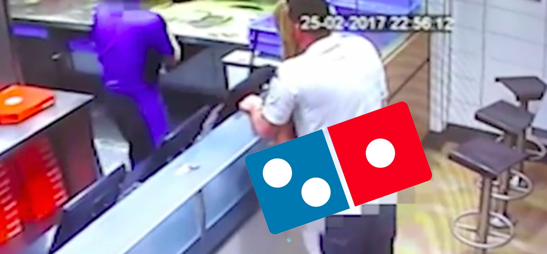 Couple Caught On Camera Copulating At Domino’s Counter May Face Jail Time