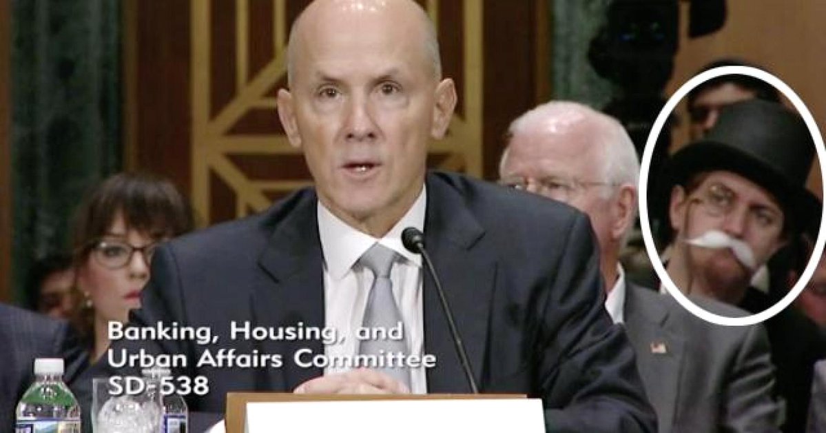 Monopoly Guy’s Presence Dramatically Improves Senate Hearing