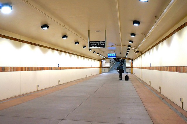 tunnel at the Sacramento Amtrak station