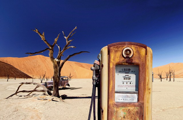 Desert Abandoned Gas Station Pump